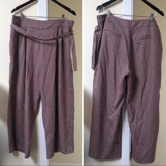 Asos wide leg cropped paper bag pants with belt detail ♦️◾️♦️◾️♦️ - Picture 7 of 16